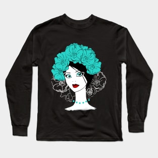 Flowers in Her Hair Long Sleeve T-Shirt